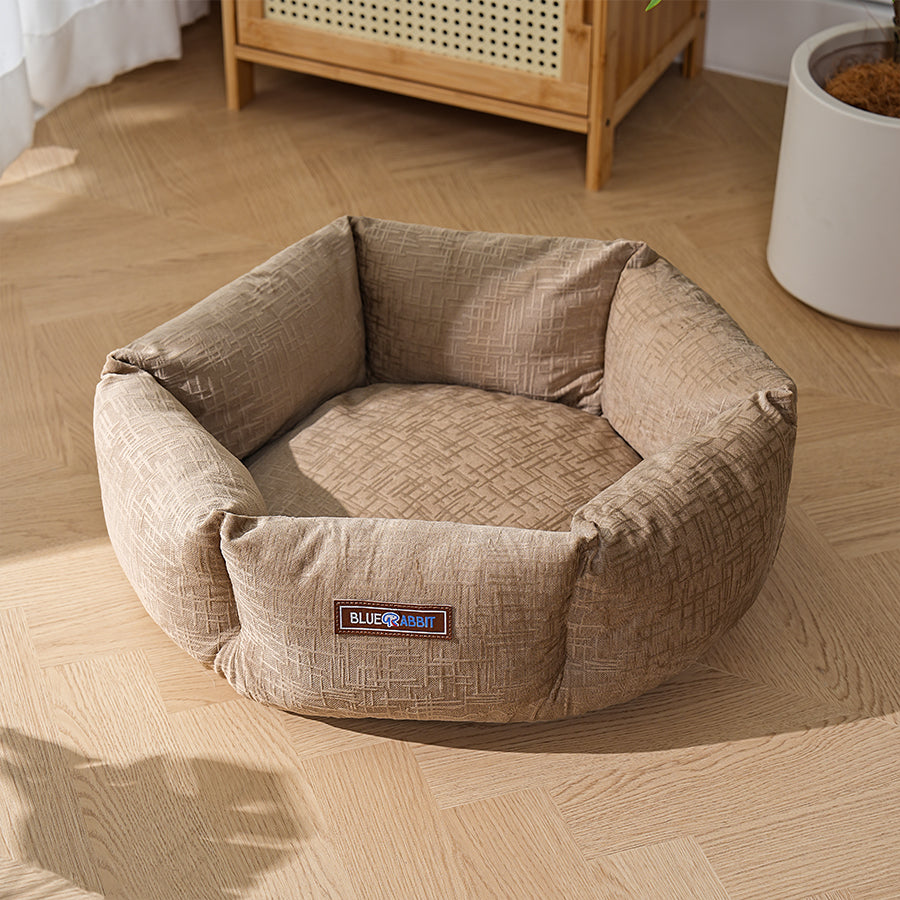 Round Brown Bed