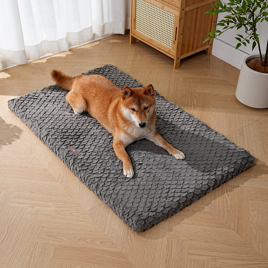 Plush Fluffy Charcoal Dog Mat