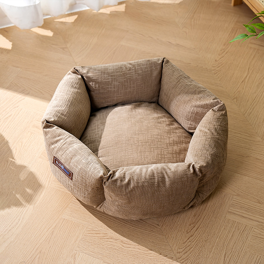 Round Brown Bed