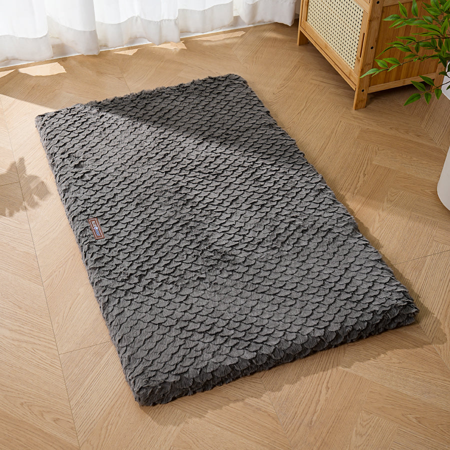 Plush Fluffy Charcoal Dog Mat