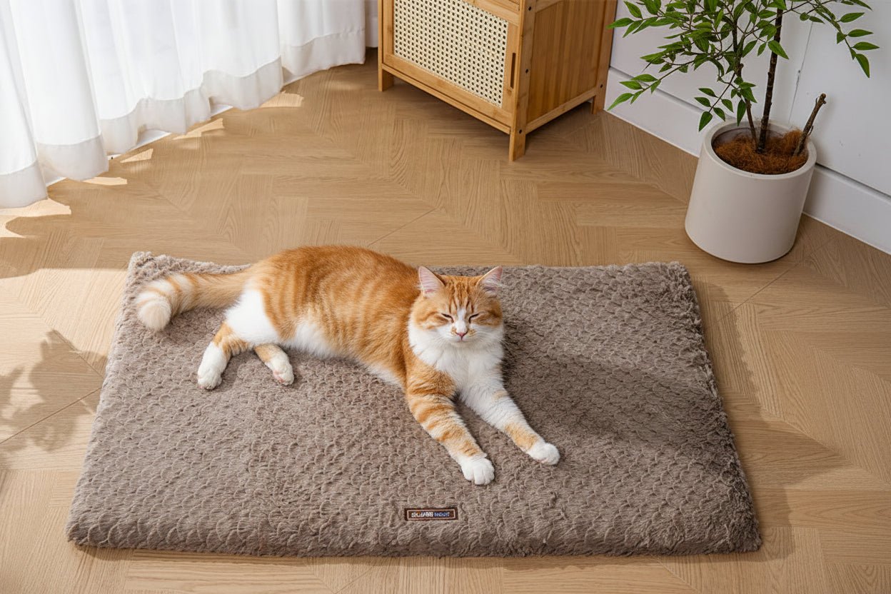 Brown Plush Fluffy Mat - Bluerabbit