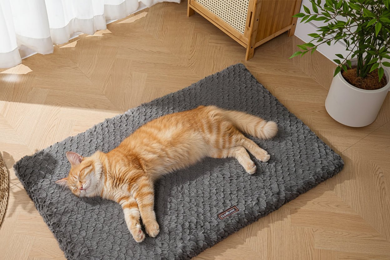 Gray Plush Fluffy Mat - Bluerabbit