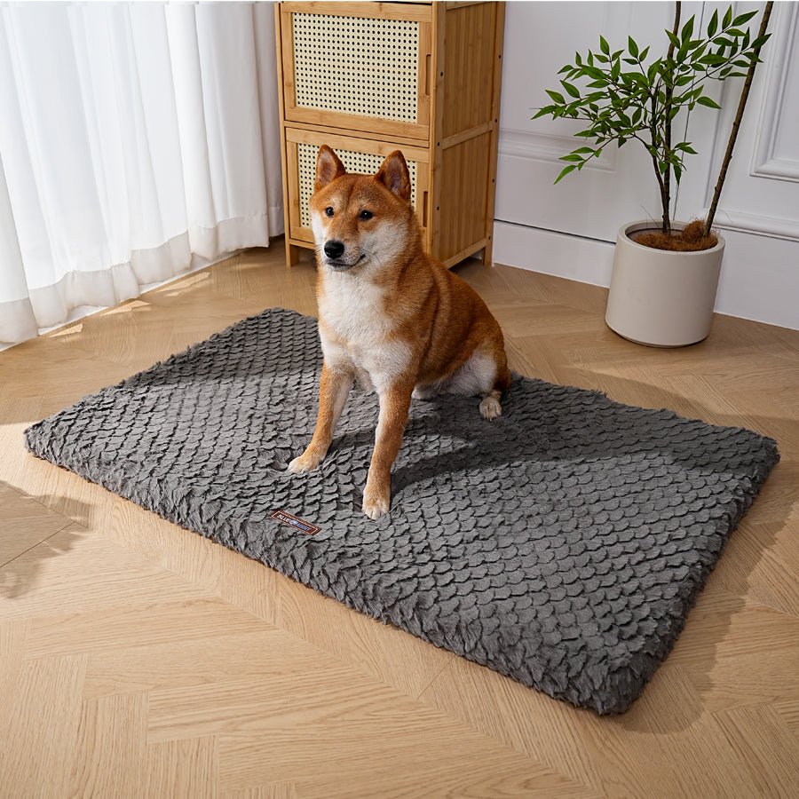 Gray Plush Fluffy Mat - Bluerabbit