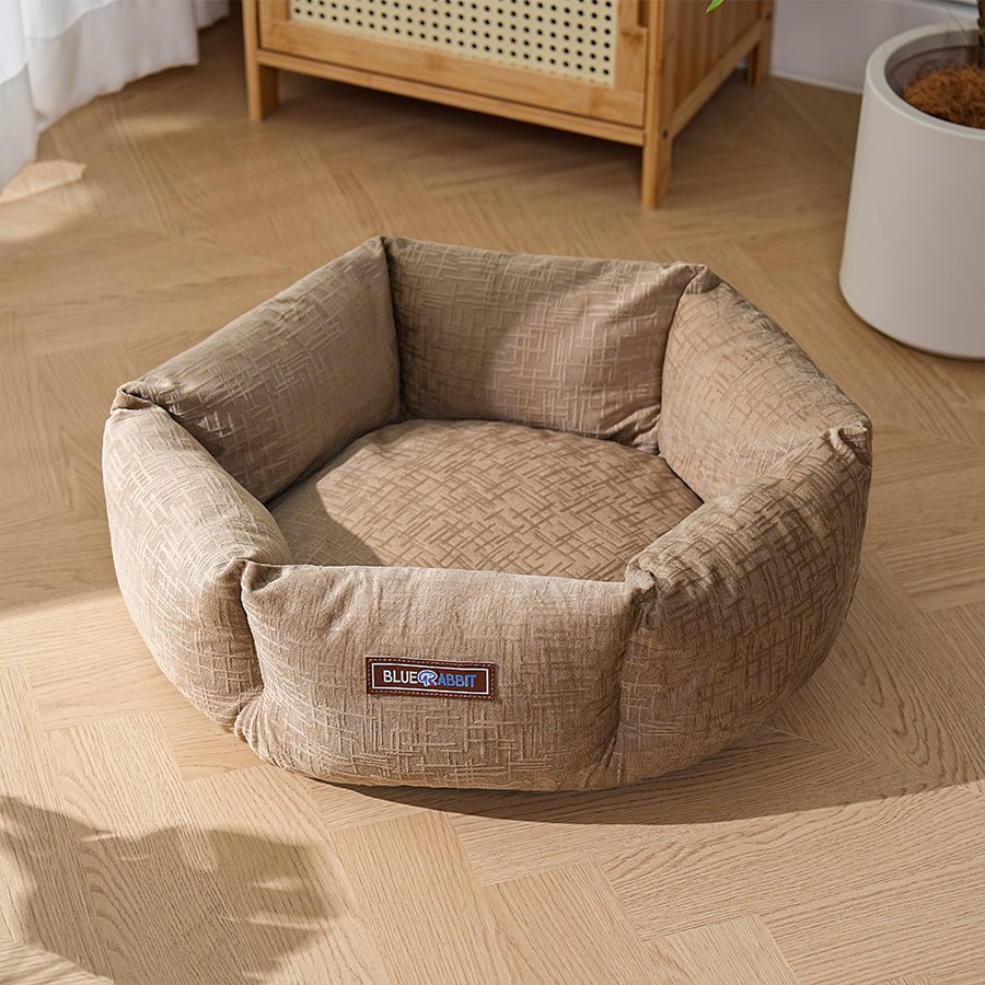 Round Brown aesthetic Bed - Bluerabbit