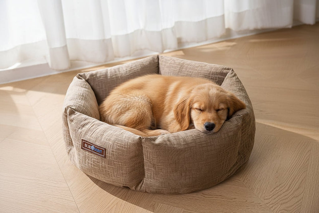 Round Brown aesthetic Bed - Bluerabbit