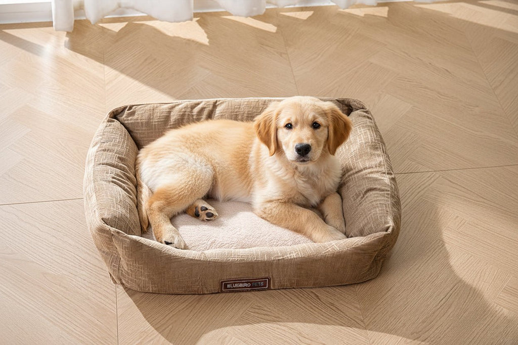 Soft Plush Brown Bed - Bluerabbit